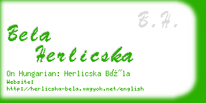 bela herlicska business card